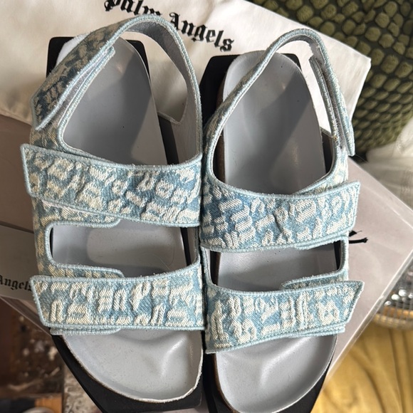 Palm Angels Blue and Black Sandals with Platform Sole - Picture 3 of 8